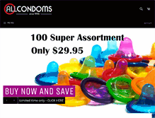 Tablet Screenshot of allcondoms.com